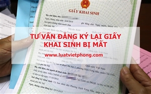 Dịch vụ đăng ký lại giấy khai sinh bị mất