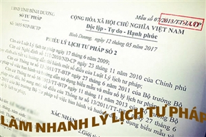 Dịch vụ làm phiếu lý lịch tư pháp nhanh tại Hà Nội