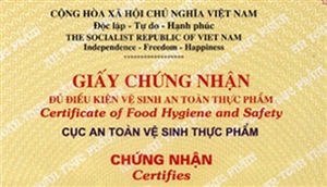 Tư vấn dịch vụ xin cấp Giấy chứng nhận cơ sở đủ điều kiện an toàn thực phẩm