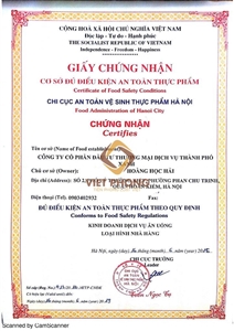 Tư vấn xin cấp phép cơ sở đủ điều kiện an toàn vệ sinh thực phẩm kinh doanh hàng ăn uống