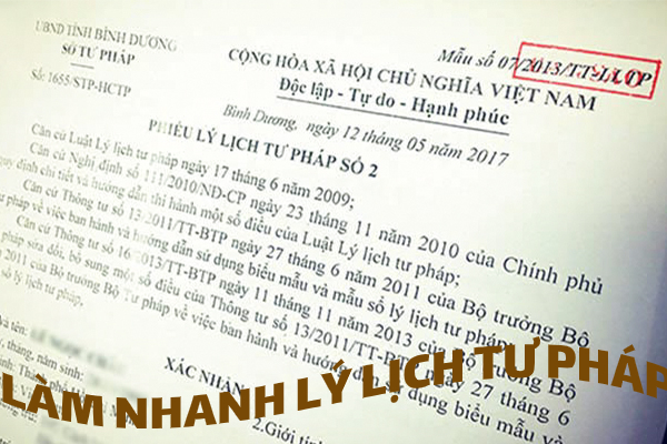 Dịch vụ làm phiếu lý lịch tư pháp nhanh tại Hà Nội
