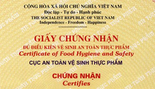 Tư vấn dịch vụ xin cấp Giấy chứng nhận cơ sở đủ điều kiện an toàn thực phẩm
